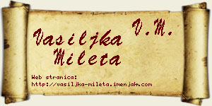 Vasiljka Mileta vizit kartica
